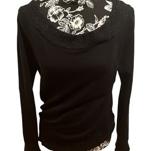 Xhilaration size XL black on or off shoulder lightweight sweater  NWOT